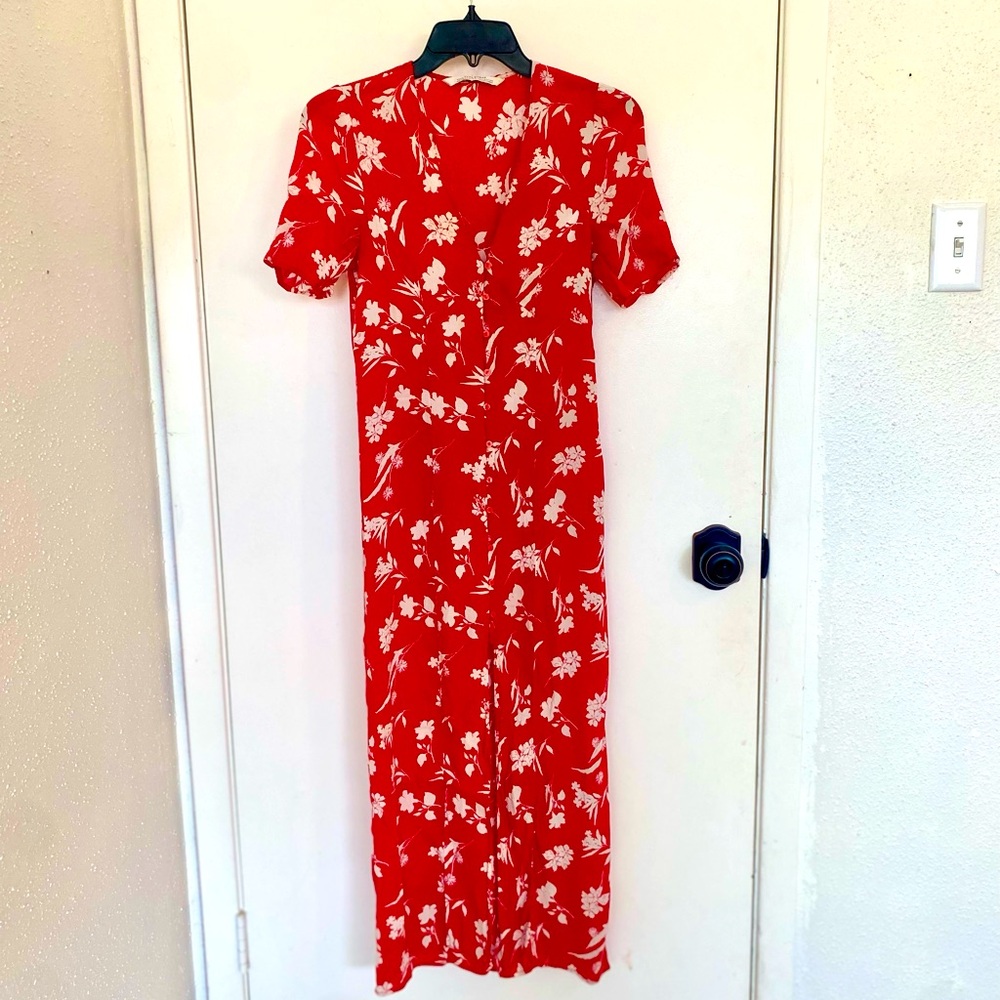 Zara floral midi dress